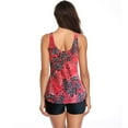 thumbnail image 4 of Maillots de Bain Tankini pour Femmes Deux Pièces Maillots de Bain à Imprimé Floral sur le devant Débardeur avec Short Garçon Maillots de Bain pour Femmes, 4 of 7