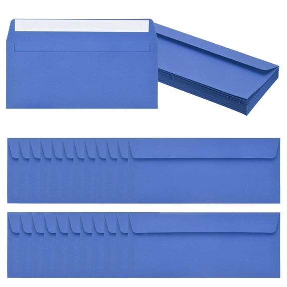 Uxcell 24 Pack Light Sky Blue #10 Business Envelopes, Colored Self Seal Letter Size