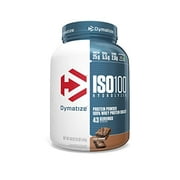 Dymatize ISO 100 Whey Protein Powder with 25g of Hydrolyzed 100% Whey Isolate, Gluten Free, Fast Digesting, Fudge Brownie, 3 Pound