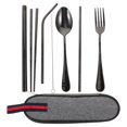 thumbnail image 5 of Stainless Steel Portable Travel Utensil Set with Storage Bag – Includes Fork, Spoon, and Chopsticks for Camping, Picnics, and Outdoor Activities, 5 of 5