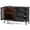 Black, variant on Aheaplus Sideboard Buffet Cabinet with 3 Wood Drawers, Storage Cabinet with Power Outlet & LED Light