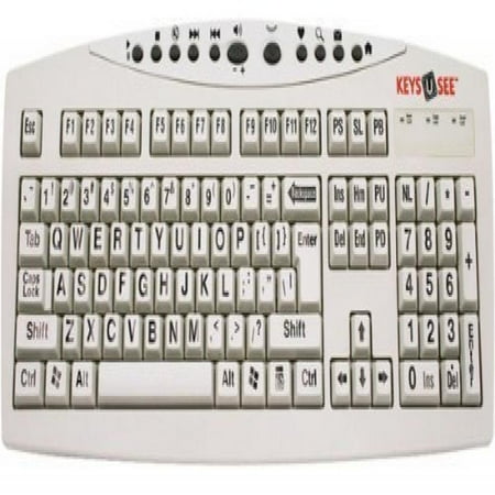 AbleNet Large Print USB Computer Keyboard for Visually Impaired Individuals (Best Laptop For Visually Impaired)