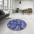 thumbnail image 4 of Ahgly Company Machine Washable Indoor Square Transitional Purple Area Rugs, 7' Square, 4 of 7