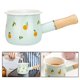 thumbnail image 5 of Mini olla para sopa, cacerola de 500ml, utensilios de cocina pequeños con mango de madera, para café y leche, olla esmaltada para cocinar, olla naranja Baoblaze mini cacerola, 5 of 8
