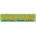 thumbnail image 2 of Live Bait Novelty Sign, Metal Wall Decor - 4x18 inches, 2 of 4