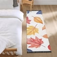 thumbnail image 3 of Yayeee Runner Rug for Bedroom 2'x6' Machine Washable Hallway Non Slip Mat, Blue Leaves, 3 of 8