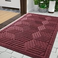 thumbnail image 1 of Tapis de Porte d'Entrée, Tapis Extérieur Toutes Saisons Imperméable pour l'Entrée avec Trous de Drainage, Paillasson Robuste Antidérapant pour Garage, Patio, Entrée Intérieure, 29,5x17, Rouge, 1 of 5