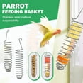 thumbnail image 3 of Stainless Steel Bird Feeder Hanging Coil Feeding Station For Pet Birds, Large Capacity Fruit & Seed Dispenser For Outdoor Garden Patio, 3 of 3