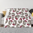 thumbnail image 3 of Throw Blanket for Couch, trendy leopard bow tie cute Super Soft Fuzzy Comfy Warm Throw Blanket, Cuteness Lightweight Cozy Plush Flannel Blanket & Throws for Sofa and Bed All Season, 3 of 5