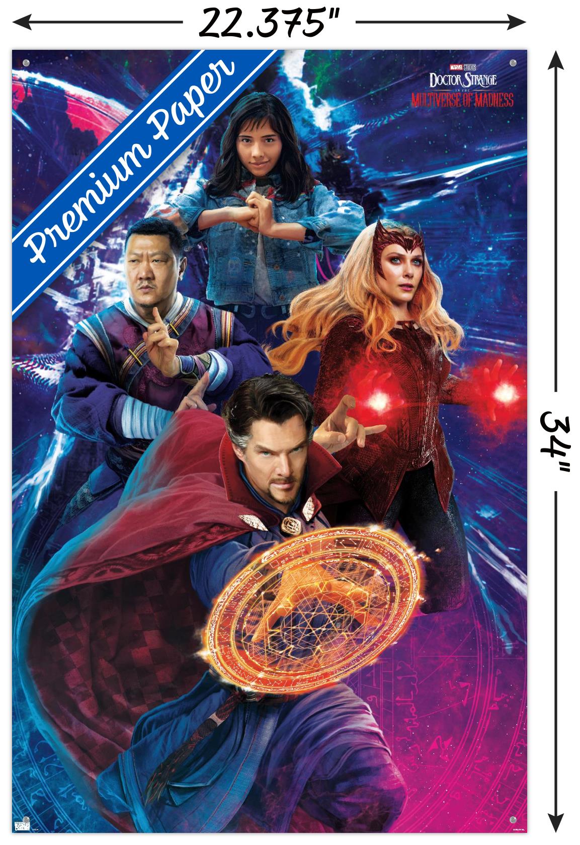 Marvel Doctor Strange in the Multiverse of Madness - Group Wall Poster with Pushpins, 22.375" x 34"