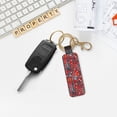 thumbnail image 5 of Wukai Fire Sign Print Leather Car Keychain, Universal Key Fob Keychain, Leather Key Chain Holder for Men and Women,360 Degree Rotatable, 5 of 5