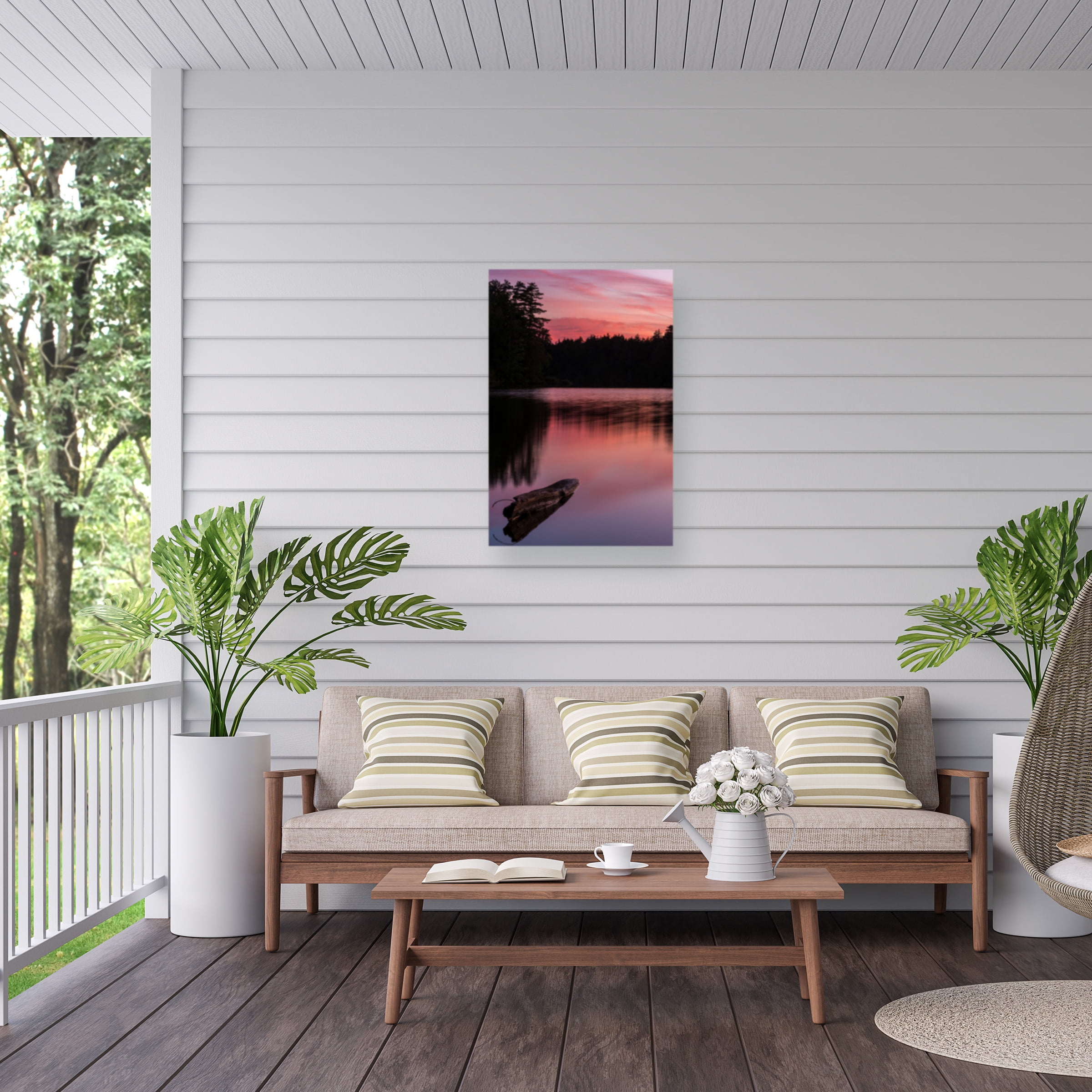Brenda Petrella Photography LLC 'Evening Reflection' Outdoor Canvas 47x30
