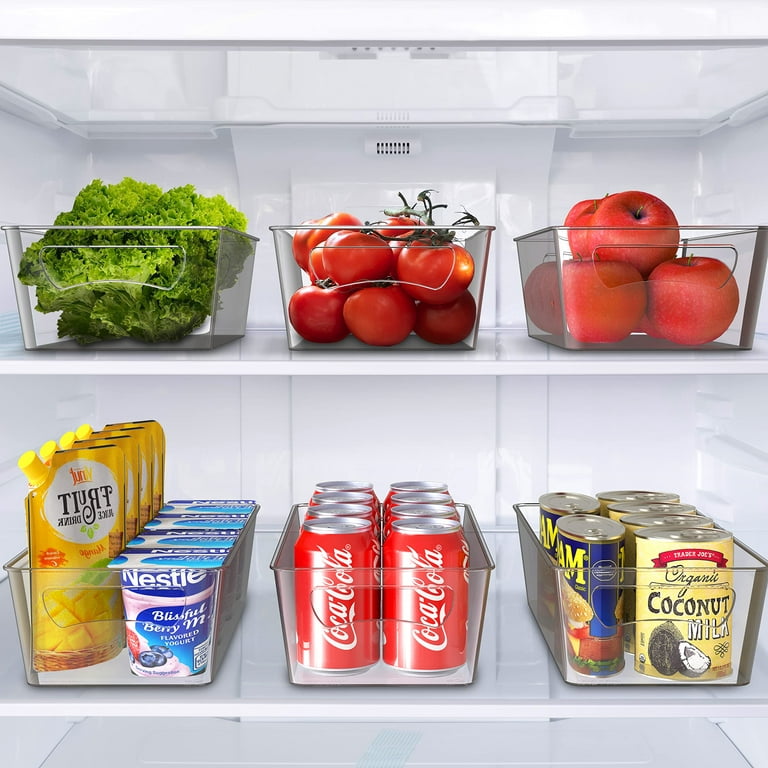 SimpleHouseware Freezer Organizer Storage Bins Kitchen/Pantry, Clear, Set  of 2 2 Pack