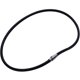 thumbnail image 5 of Collar de cadena de tejido de cuerda de cuero con cierre de imán de acero inoxidable, color negro, 4 mm de ancho, 40 cm de largo, 5 of 5