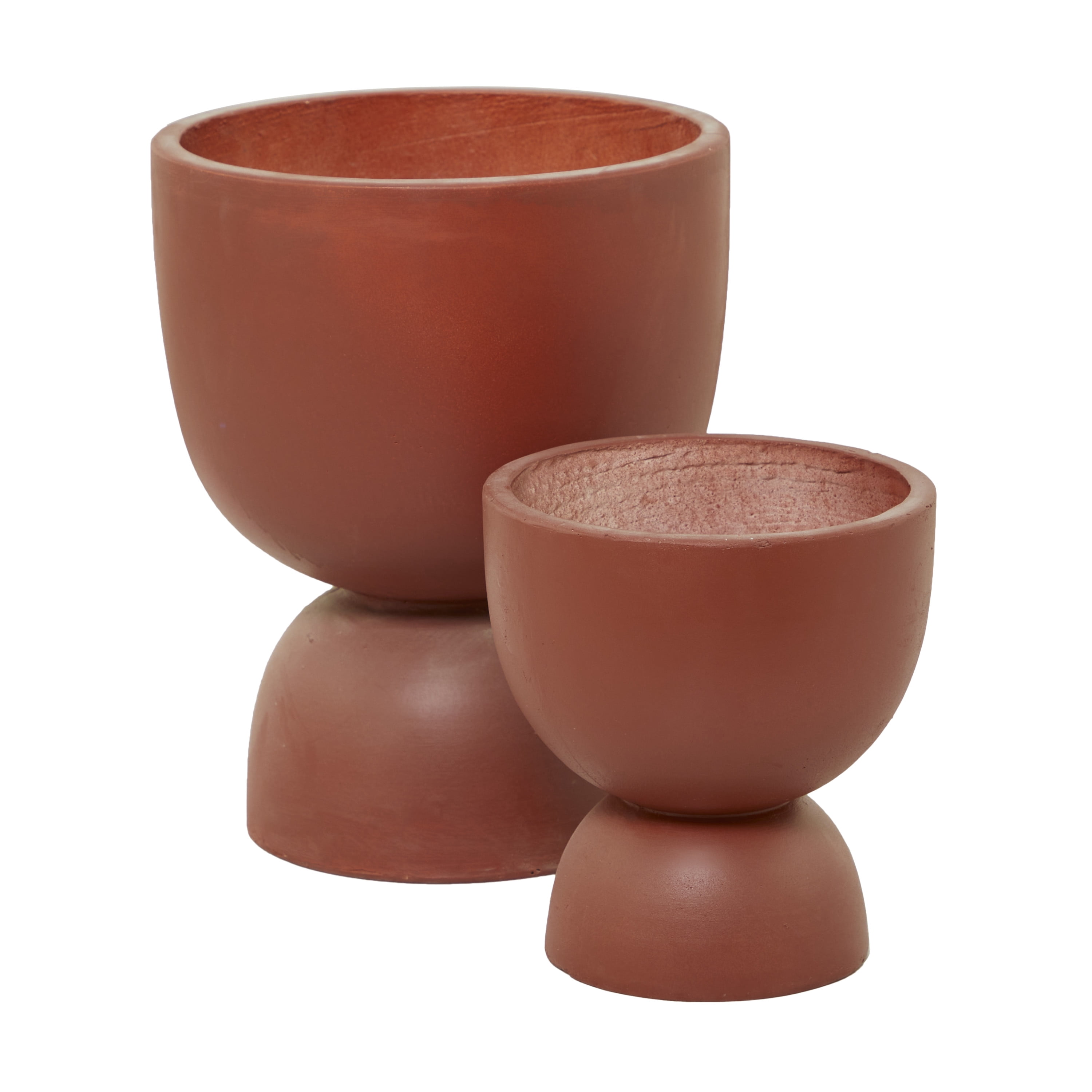 DecMode 15", 9"H Red Magnesium Oxide Planter (2 Count)