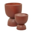 thumbnail image 6 of DecMode 15", 9"H Red Magnesium Oxide Planter (2 Count), 6 of 9
