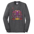 thumbnail image 2 of California Republic Bear Logo Retro Mandala Mosaic Animal Lover Mens Long Sleeve Shirt, Heather Black, X-Large, 2 of 3