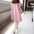 thumbnail image 3 of Women Loose Dress With Big Pocket Cotton Large Size Casual Female Dress Summer Solid Sleeveless O-Neck Dress, 3 of 5