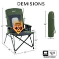 thumbnail image 3 of PORTAL Folding Camping Chair High Back for Adults, Portable Oversized Camp Chair for Outdoor, Supports 400 lbs, Green, 3 of 7