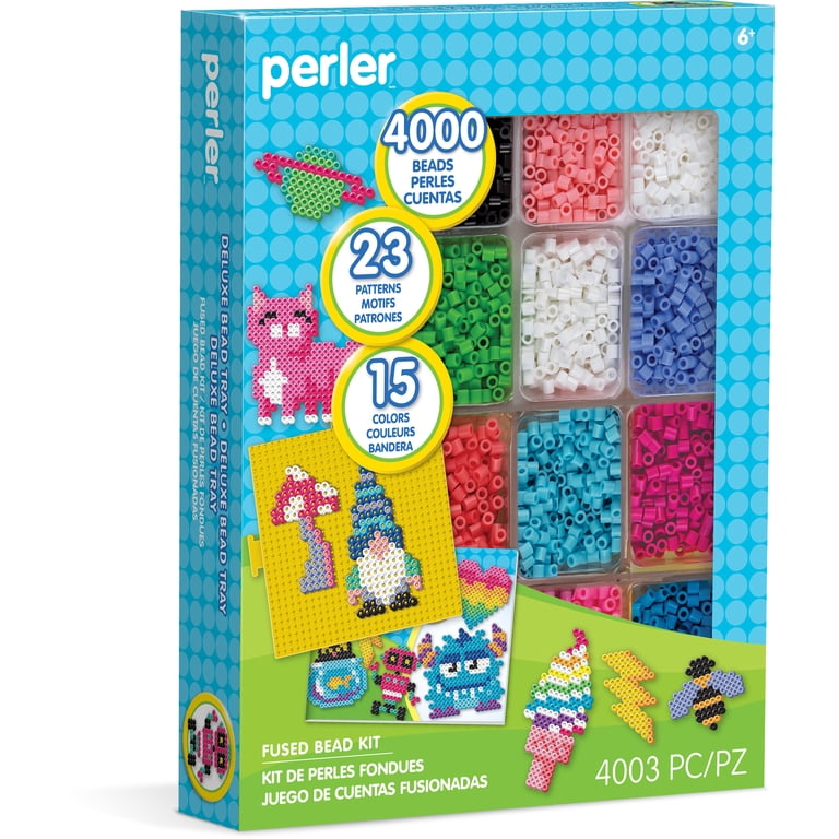 Perler Bead Tray Deluxe Kit with 4000 Beads & Patterns photo 1