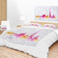 thumbnail image 3 of DESIGN ART Designart 'Paris Pink Silhouette' Cityscape Painting Throw Blanket, 3 of 5