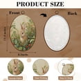 thumbnail image 3 of Canvas Wall Art Vintage Rabbit Cute Bunny Textured Rustic Animal Botanical Cottagecore Rabbit Oval Framed Canvas Prints Vintage Wall Hanging Decor for Home Decorations 8.6"x11.4", 3 of 7