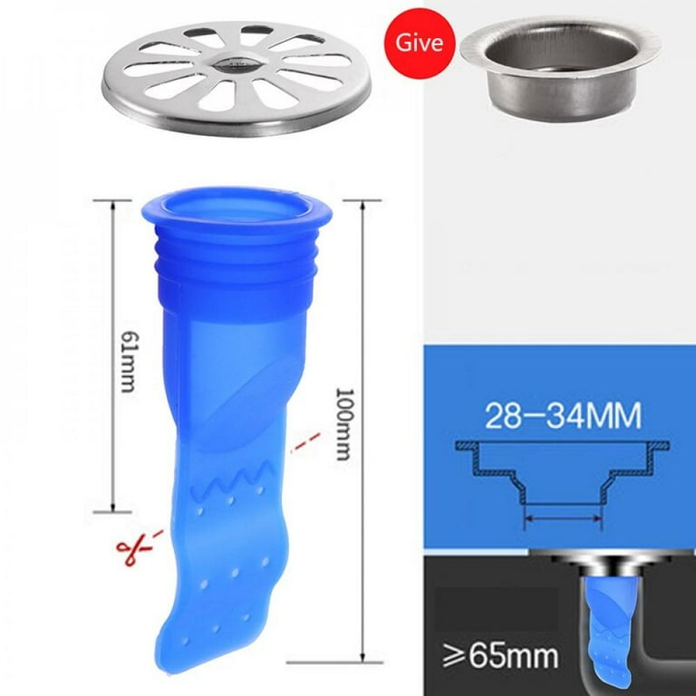 Hezel Drain Backflow Preventer, One Way Valve, Adjustable Silicone Sink Floor  Drain Trap for Tubes in Toilet Bathroom Kitchen (Blue) - Walmart.com