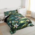 thumbnail image 3 of Feelyou 3D Wildlife Cheetah Queen Comforter Set for Teens, Woodland Animal Leopard Bedding Sets, Plant Botanical Reversible Bedding Comforter Set, Lightweight Room Decor, 3-Piece, 3 of 8