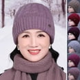 thumbnail image 6 of QHUDLV Knitted Woolen Hats for Middle-aged and Elderly People Winter Warm for Wome GX, 6 of 9