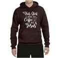 thumbnail image 2 of Wild Bobby This Girl Runs On Coffee And Jesus Inspirational/Christian Unisex Graphic Hoodie Sweatshirt, Brown, 3X-Large, 2 of 5