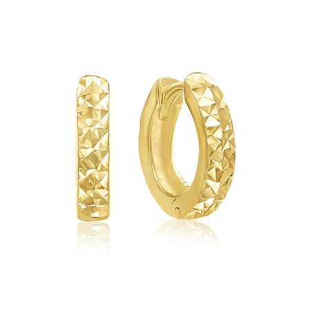 14k Yellow Gold Small Wide Huggies Hoop Earrings With Hidden Post 0 5 In 14k Yellow Gold Small Wide Huggies Hoop Earrings With Hidden Post 0 5 In