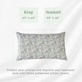 thumbnail image 4 of Elegant Comfort Ultra Soft Set of 2 Floral Pint Pillowcases - 1500 Series Hotel Quality Microfiber, Soft and Smooth Envelope Closure 2-Piece Pillow Covers - Standard/Queen, Paisley Teal, 4 of 7