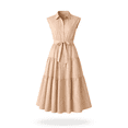 thumbnail image 1 of Vestido camisero sin mangas beige M, 1 of 2