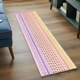 thumbnail image 5 of Purple Yellow Boho Runner Rug 2x6 Washable Kitchen Rug Non-Slip Lightweight Thin Soft Low Pile Bathroom Runner Ethnic Tribe Arrows Geometric Carpet for Hallway Laundry Room Bedroom Entryway, 5 of 9