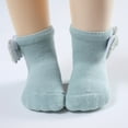 thumbnail image 5 of WUANDIXFA Baby Boy Socks Cute Soft Kids Winter Warm Socks Toddlers Boys Girls Newborn Baby Socks Princess Socks Side Cute Cartoon Floor Socks,Mint Green,12-36 Months, 5 of 9