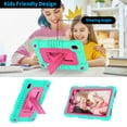 thumbnail image 5 of FIEWESEY for Walmart Onn 7 2024 Tablet Case for Onn 7 4th Gen Case Shockproof Hybrid for Kid Kids Friendly Shell Case Built in Shoulder Strap Stand for Walmart Onn 7 2024 Model 100135924 - GreenPink, 5 of 7