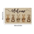 thumbnail image 3 of EGNMCR Easter Decorations Easter Bunny Flocked Bathroom Rug Plushes Absorbent Mat Non Slide Carpet For Bedroom Living Room Soft Fluffys Door Mat Holiday Spring Home Decor Polyester carpet, 3 of 6