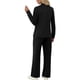thumbnail image 5 of Conjunto deportivo de dos piezas para mujer WIHOLL, pantalón negro tipo lounge, 5 of 5