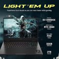 thumbnail image 3 of HP OMEN 16.1" FHD 165Hz Gaming Laptop, Intel i9 13900HX, 32GB DDR5, 2TB SSD, NVIDIA GeForce RTX 4060 8GB, 4-Zone RGB Keyboard, FHD Camera, Wi-Fi 6E, Win 11 Pro, Black, 256GB Docking Station Set, 3 of 7