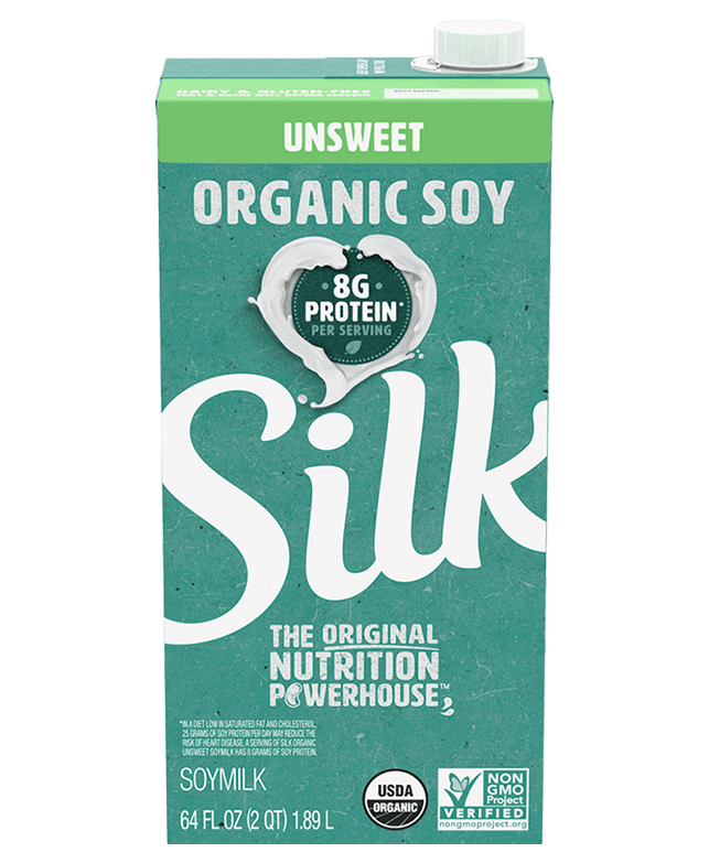 Silk Organic Soymilk Unsweet -- 32 fl oz Pack of 4