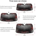 thumbnail image 5 of GZHJMY Black Red Floral Car Windshield Sunshade Front Auto Sun Shield Shade Visor Vehicle Accessories, 55" × 27.6"（263）, 5 of 7