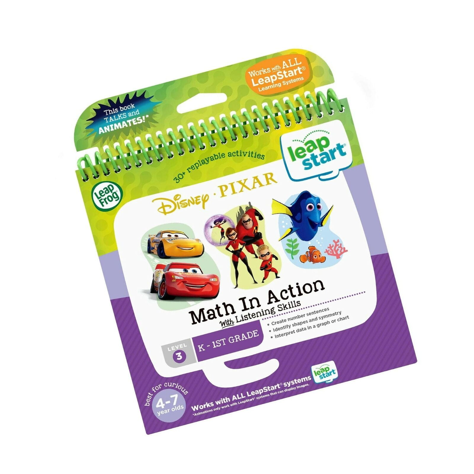 Leapfrog Leapstart 3d Disney Pixar Pals Math In Action Book Level 3 Walmart Com Walmart Com