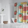 thumbnail image 2 of Boho Style Shower Curtain Pioneer Floral Vintage Retro Shower Curtain for Bathroom Home Decor Bathtubs Waterproof Fabric Curtain with 12 Hooks 72x72in, 2 of 5