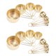 thumbnail image 1 of Oro Tazas de Medición Juego de Cucharas de Medir Acero Inoxidable 16 Piezas Cocina Ingredientes Secos Y LíQuidos, 1 of 10