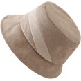 thumbnail image 5 of CoCopeaunts Unisex Casual Bucket Hats Foldable Splicing Fisherman Hat Autumn Winter Windproof Basin Caps Simple Casual All-Match, 5 of 8