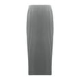 thumbnail image 6 of Ediodpoh Womens Skirt Women's High Waist Solid Color Casual Drawstring Side Slit Skater Skirt with Pockets Stretchy Comfortable A Line Grey L, 6 of 7