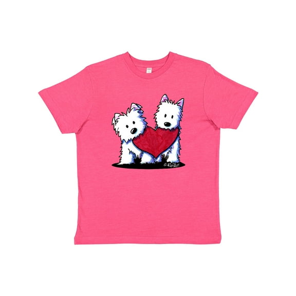 Inktastic Valentine Westie Duo Youth T-Shirt