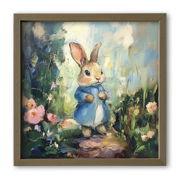 Creative Products Painty Rabbit 16 x 16 Brown Framed Print