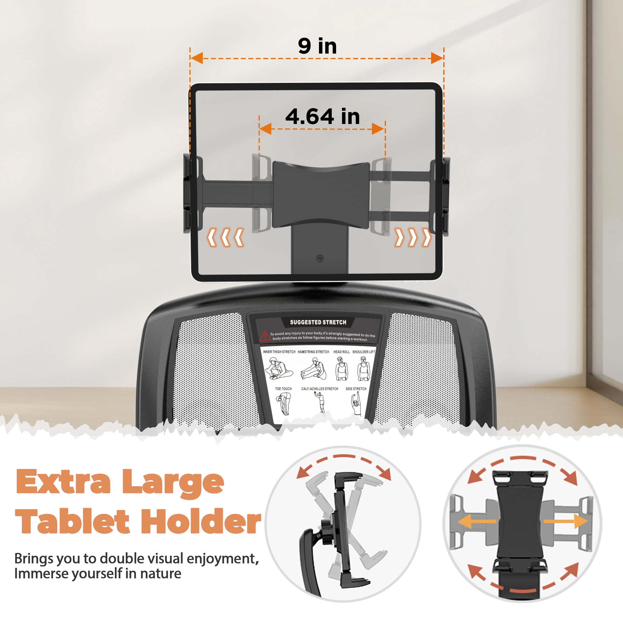 Folding Treadmill for Home with 15 Levels Auto Incline,4.5HP Portable Treadmill 300 lbs with 64 Programs,10MPH,APP, Bluetooth, Shock Absorption Deck