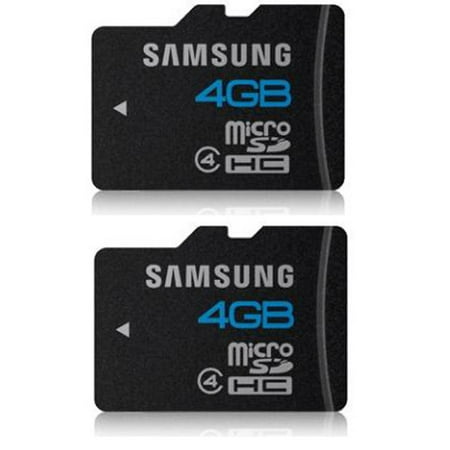 Samsung Two Pack- microSD High Speed 4GB Waterproof and Shockproof Class 4 Memory Card